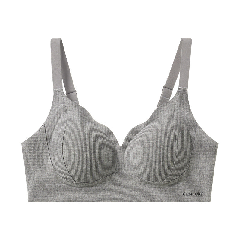 Branding Comfortable Underwear Women's Small Chest Gathering Litching Non-steel Ring Anti-sagging Light Warming Non-marking Bra Non-marking Upper Bra