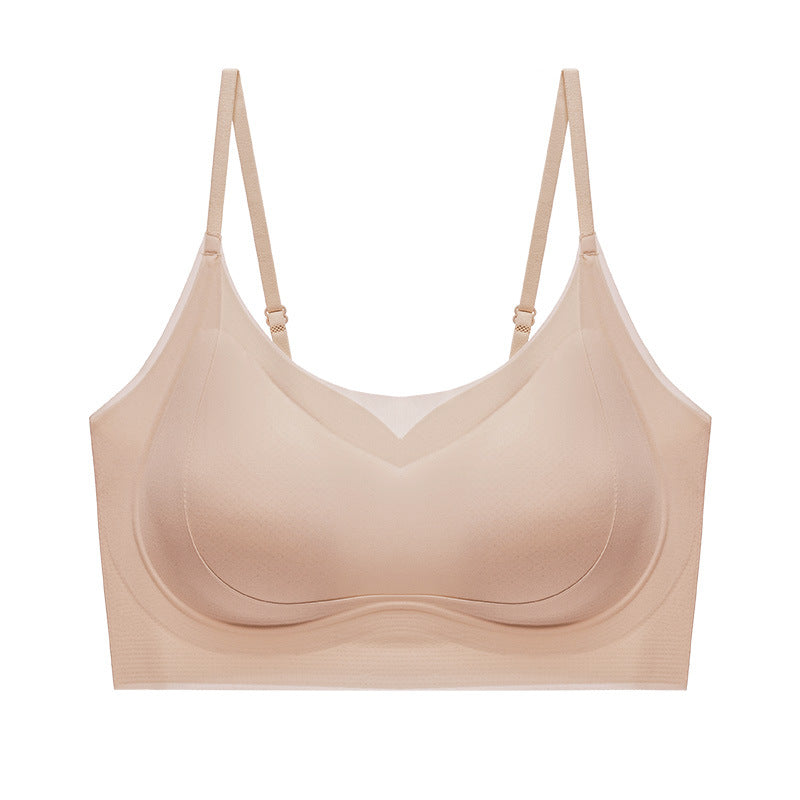Explosive Foundation Skin Invisible Breathable Comfortable Top Bra Push-up Bra Underwear Women's Traceless Vest Base Ultra-thin Traceless