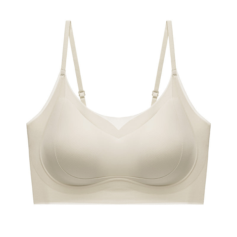 Explosive Foundation Skin Invisible Breathable Comfortable Top Bra Push-up Bra Underwear Women's Traceless Vest Base Ultra-thin Traceless