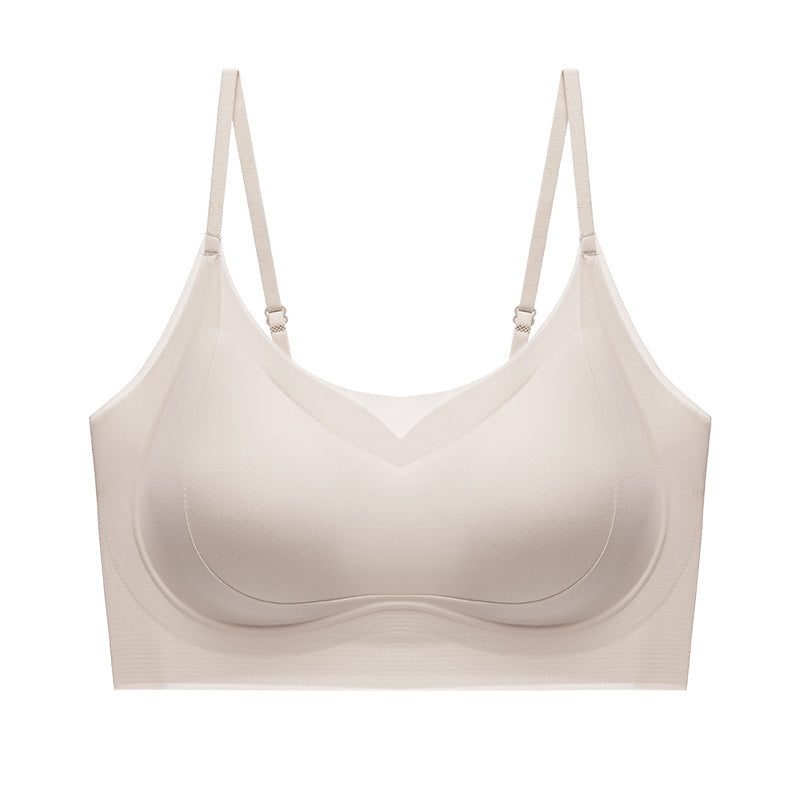 Explosive Foundation Skin Invisible Breathable Comfortable Top Bra Push-up Bra Underwear Women's Traceless Vest Base Ultra-thin Traceless
