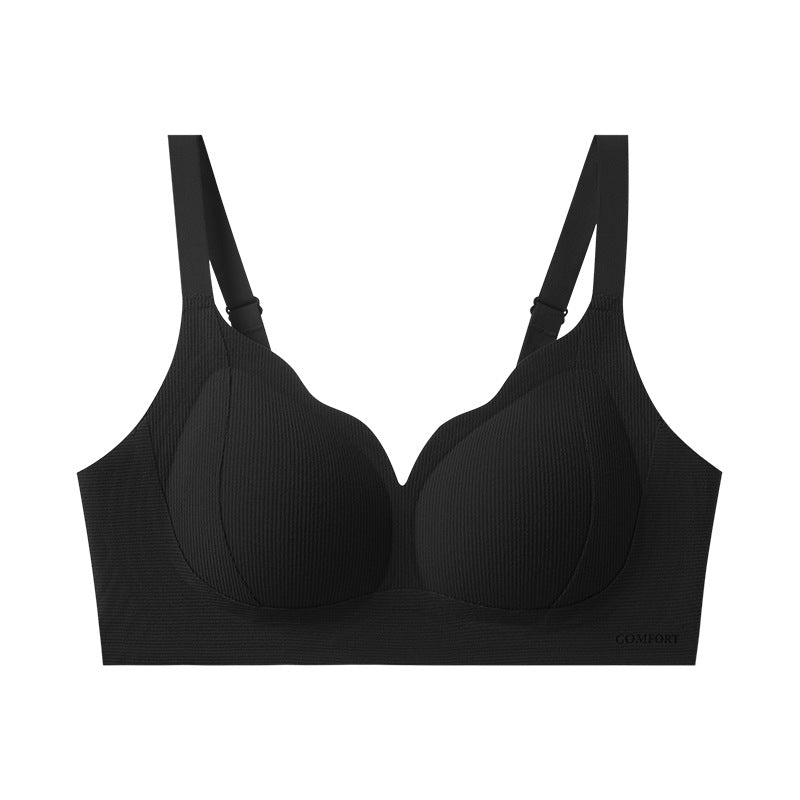 Branding Comfortable Underwear Women's Small Chest Gathering Litching Non-steel Ring Anti-sagging Light Warming Non-marking Bra Non-marking Upper Bra