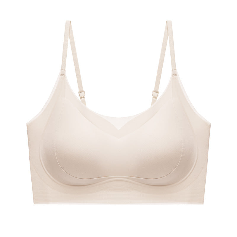 Explosive Foundation Skin Invisible Breathable Comfortable Top Bra Push-up Bra Underwear Women's Traceless Vest Base Ultra-thin Traceless