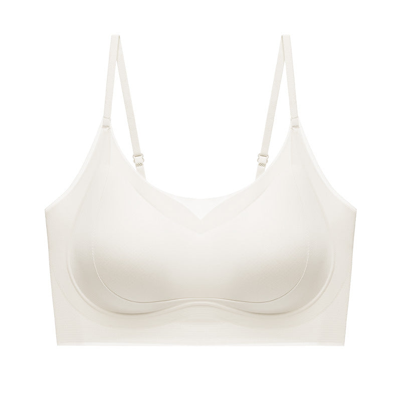 Explosive Foundation Skin Invisible Breathable Comfortable Top Bra Push-up Bra Underwear Women's Traceless Vest Base Ultra-thin Traceless
