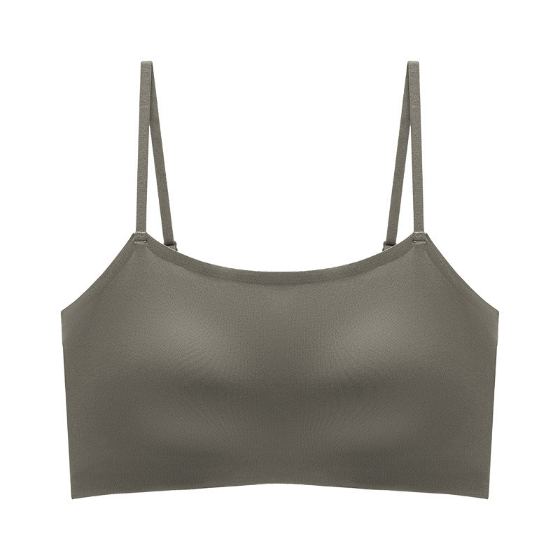 Liquid Foundation Lifting Soft Support Seamless Naked Underwear Women's Thin Push-Up Beautiful Back Sling Small Vest Bra