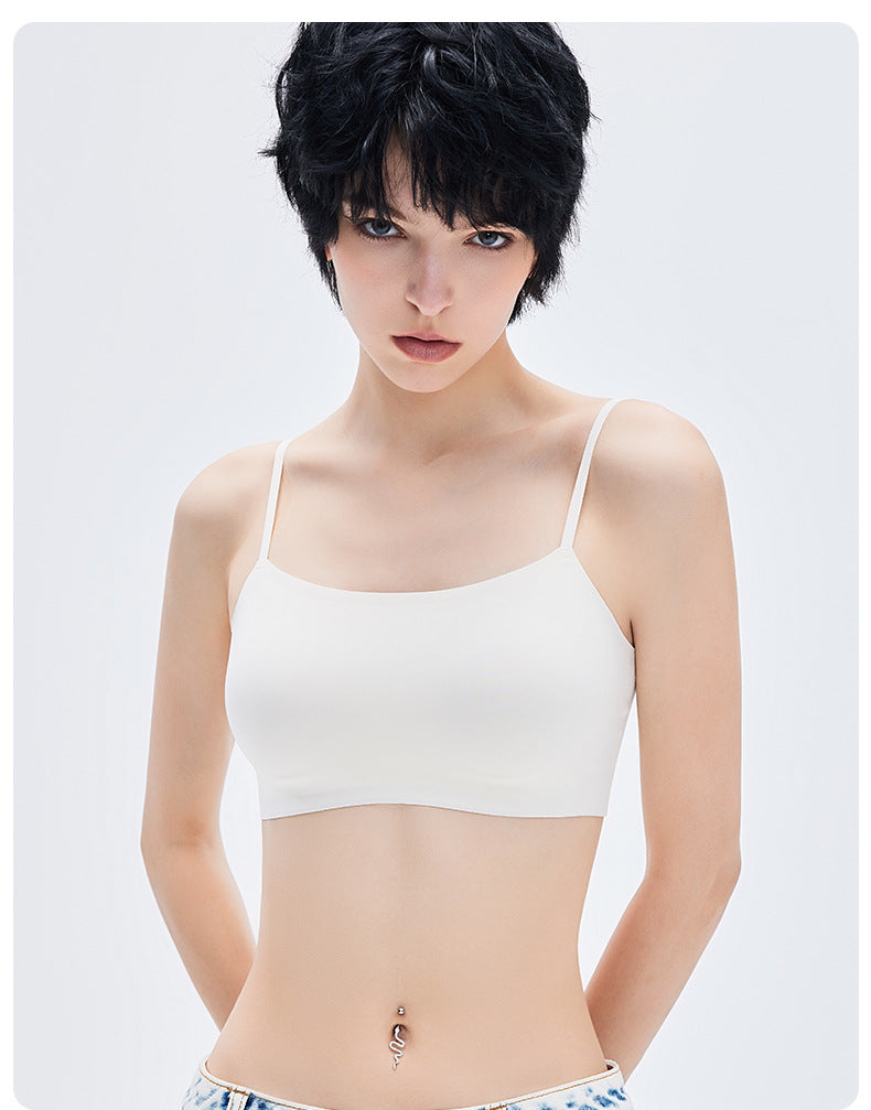 Liquid Foundation Lifting Soft Support Seamless Naked Underwear Women's Thin Push-Up Beautiful Back Sling Small Vest Bra
