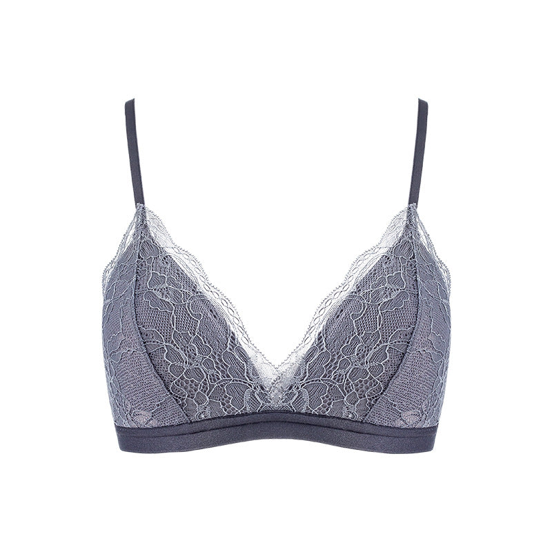 Lace Sexy Ultra-thin French Underwear Pure Desire Small Chest Women's Adjustable Large Chest Small Bra Push-up Bra