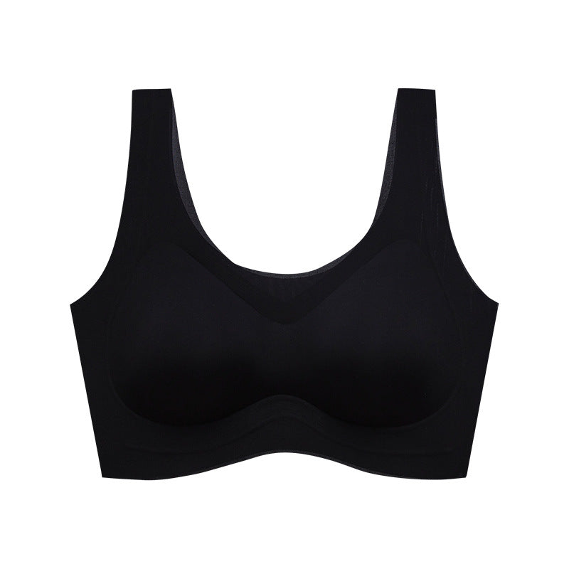 Traceless Thin Vest-style Bra Soft Support Jelly Strip Women's Breathable Comfortable Underwear Summer Gather-up Women's Underwear