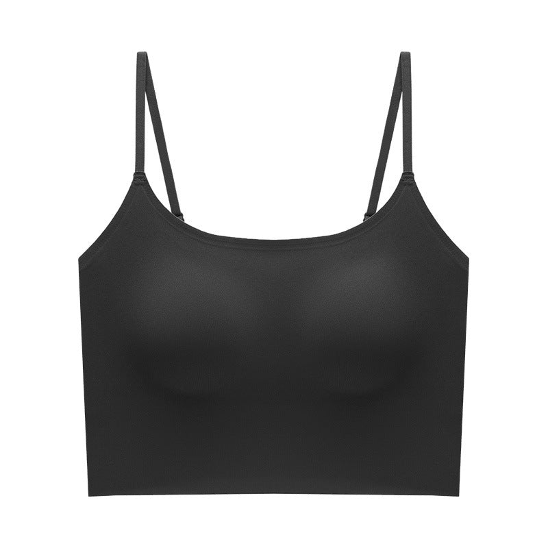 Liquid Foundation Lifting Soft Support Seamless Naked Underwear Small Camisole Vest Beautiful Back Gathering One-piece Cup Bra Bra