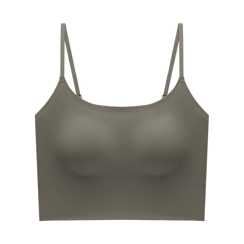 Liquid Foundation Lifting Soft Support Seamless Naked Underwear Small Camisole Vest Beautiful Back Gathering One-piece Cup Bra Bra