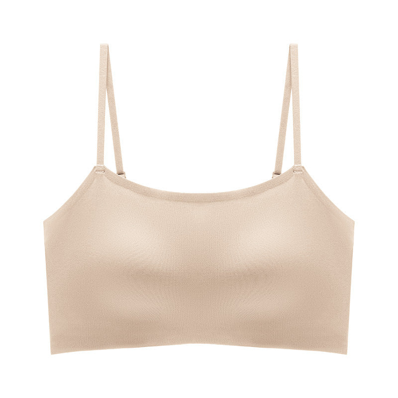Liquid Foundation Lifting Soft Support Seamless Naked Underwear Women's Thin Push-Up Beautiful Back Sling Small Vest Bra