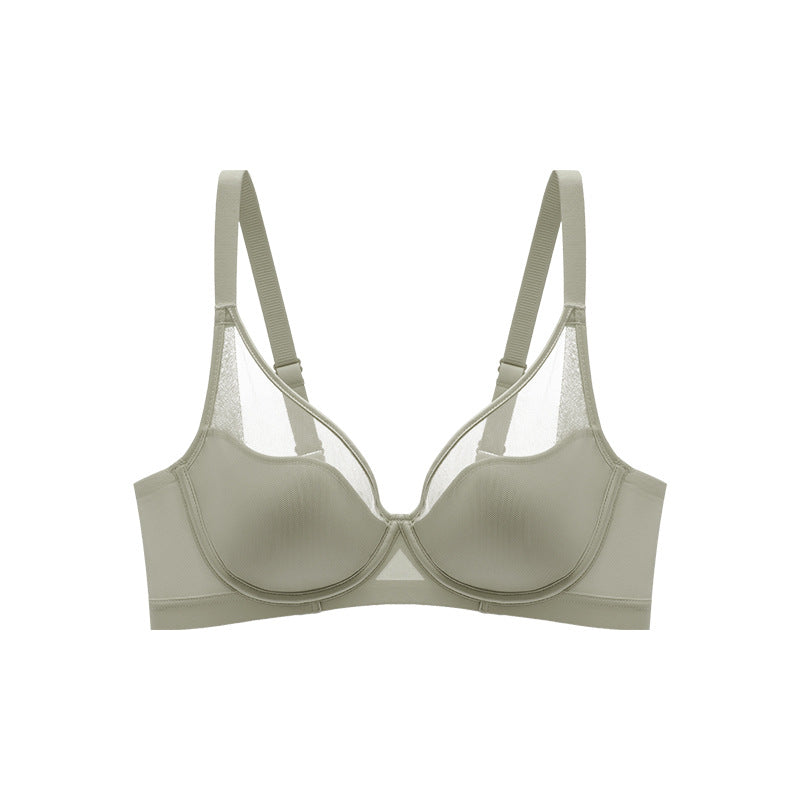 Big Chest Small Sexy Underwear Women's Traceless Glow Soft Steel Ring Upper Bra Anti-sagging Push-up Bra For Breast Beauty