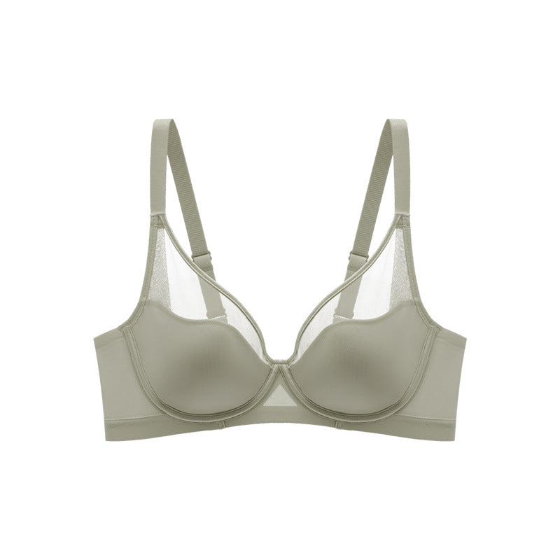 Big Chest Small Sexy Underwear Women's Traceless Glow Soft Steel Ring Upper Bra Anti-sagging Push-up Bra For Breast Beauty