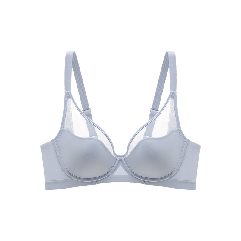 Big Chest Small Sexy Underwear Women's Traceless Glow Soft Steel Ring Upper Bra Anti-sagging Push-up Bra For Breast Beauty