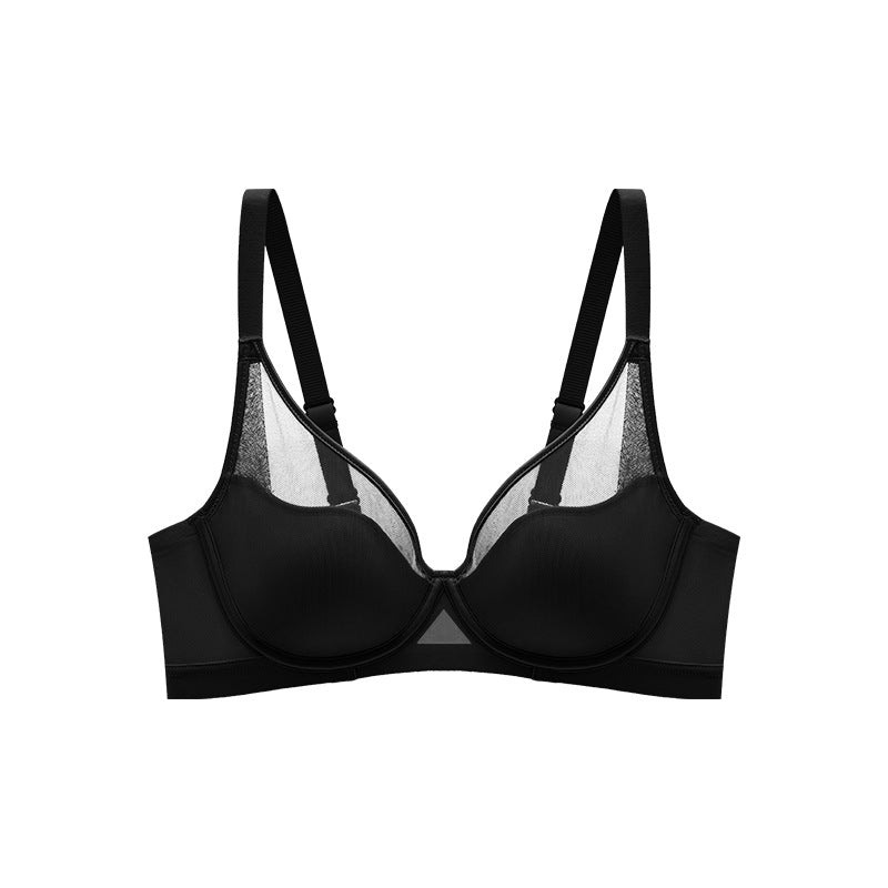 Big Chest Small Sexy Underwear Women's Traceless Glow Soft Steel Ring Upper Bra Anti-sagging Push-up Bra For Breast Beauty