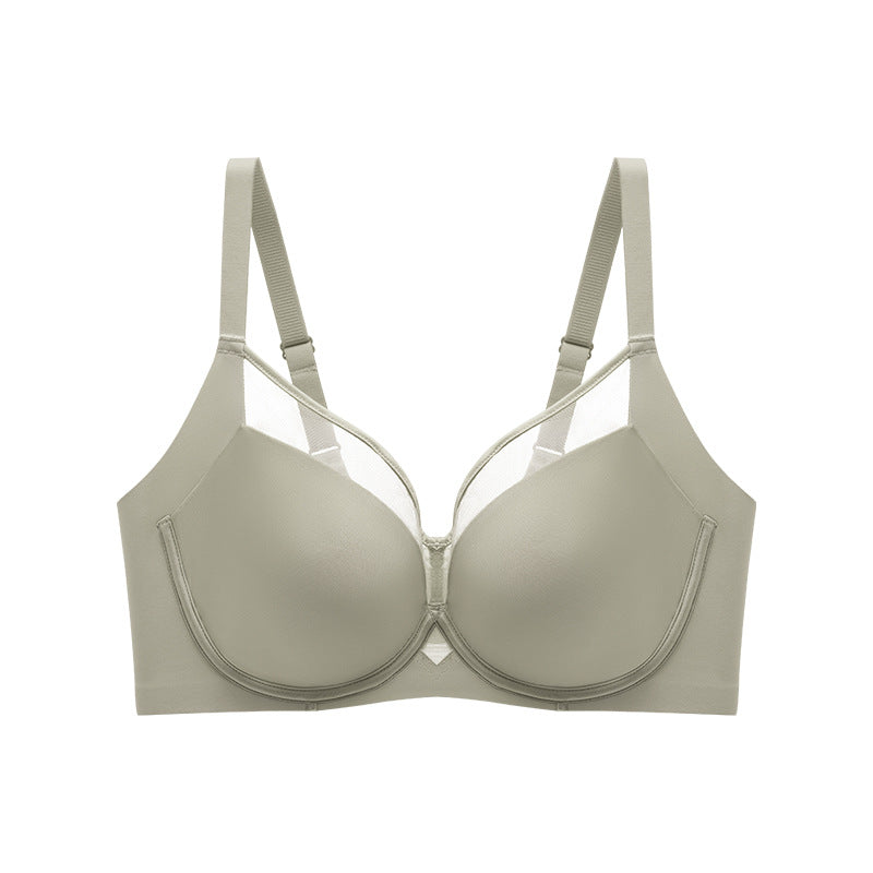 New Traceless Underwear Women's Gather-up Paramilis Upper-support Anti-sagging Thin Sexy Bra
