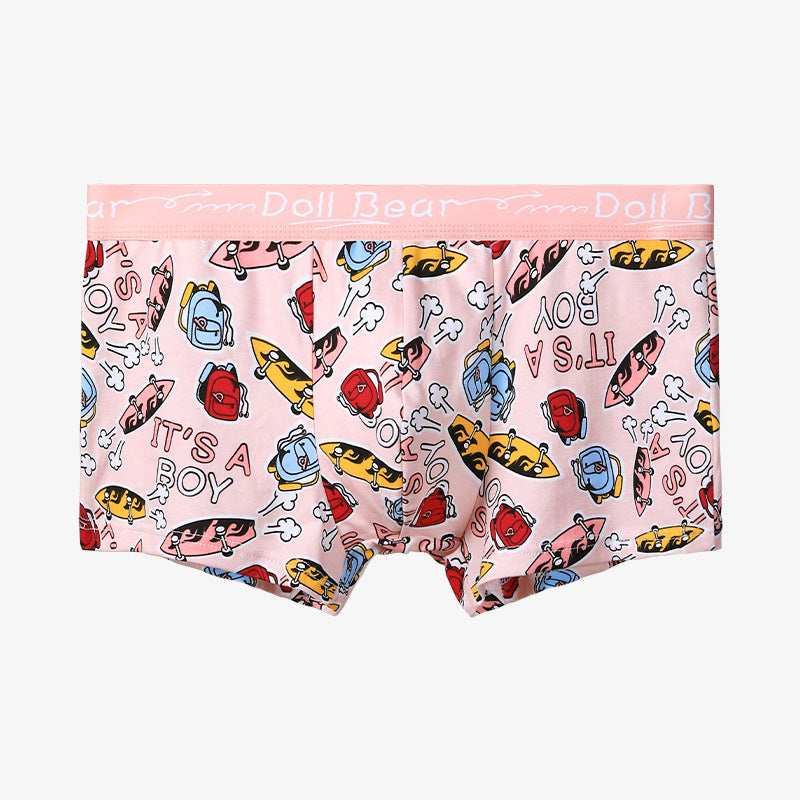 Men's Cotton Underwear Antibacterial Boxer Shorts Head Large Size Youth Boxer Men's Sports Comfortable Underpants For Boys