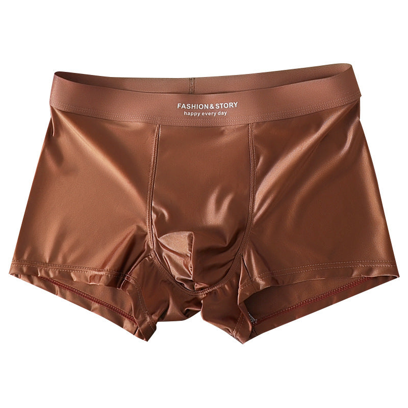 Men's Underwear Ice Silk Men's Light Luxury Satin Breathable Pants Boxer Shorts