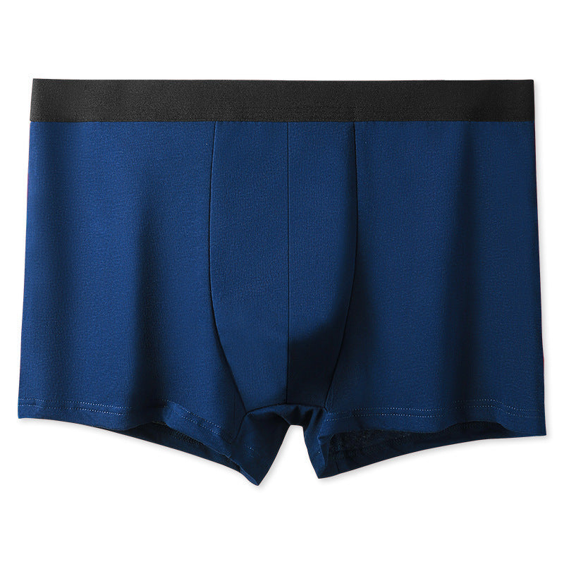 Men's Cotton Underwear Men's Summer Comfortable Breathable Solid Color Boxers Cotton Sports Large Size Four-Corner Pants