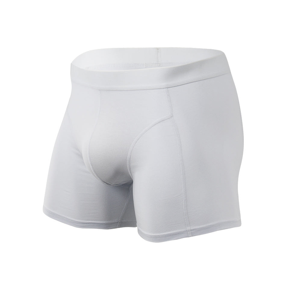 White Comfortable Loose Unjammed Underwear Men's Four-Corner Breathable Cotton Large Size Boxer Men's Summer Underwear