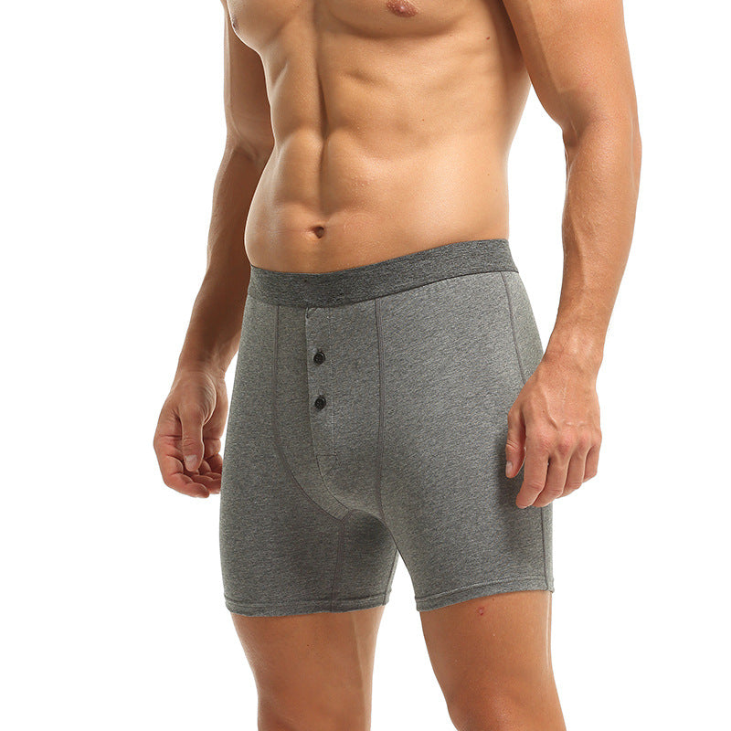 Breathable Pants Four Corners Long Crotch Men's Boxer Underwear Open Large Size Cotton Men's Underwear