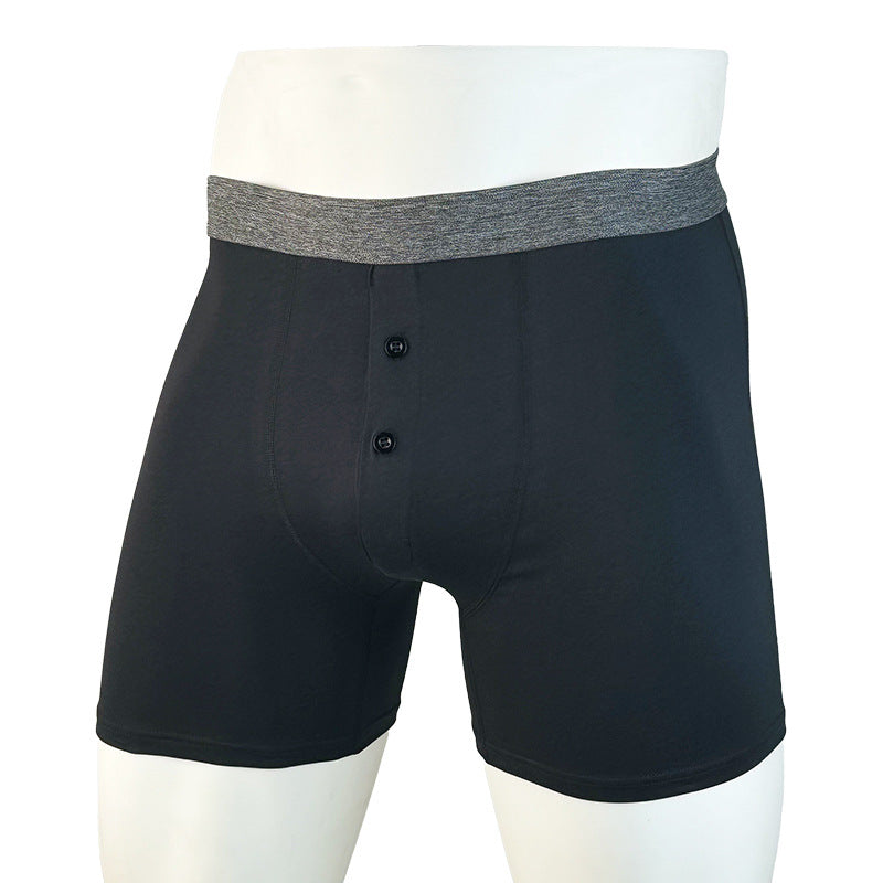 Breathable Pants Four Corners Long Crotch Men's Boxer Underwear Open Large Size Cotton Men's Underwear