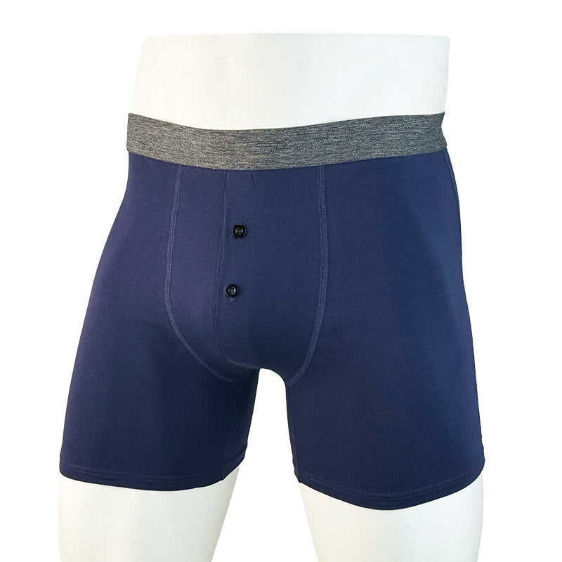 Breathable Pants Four Corners Long Crotch Men's Boxer Underwear Open Large Size Cotton Men's Underwear