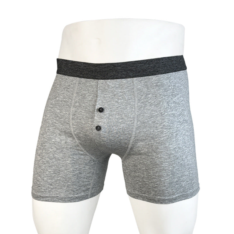 Breathable Pants Four Corners Long Crotch Men's Boxer Underwear Open Large Size Cotton Men's Underwear