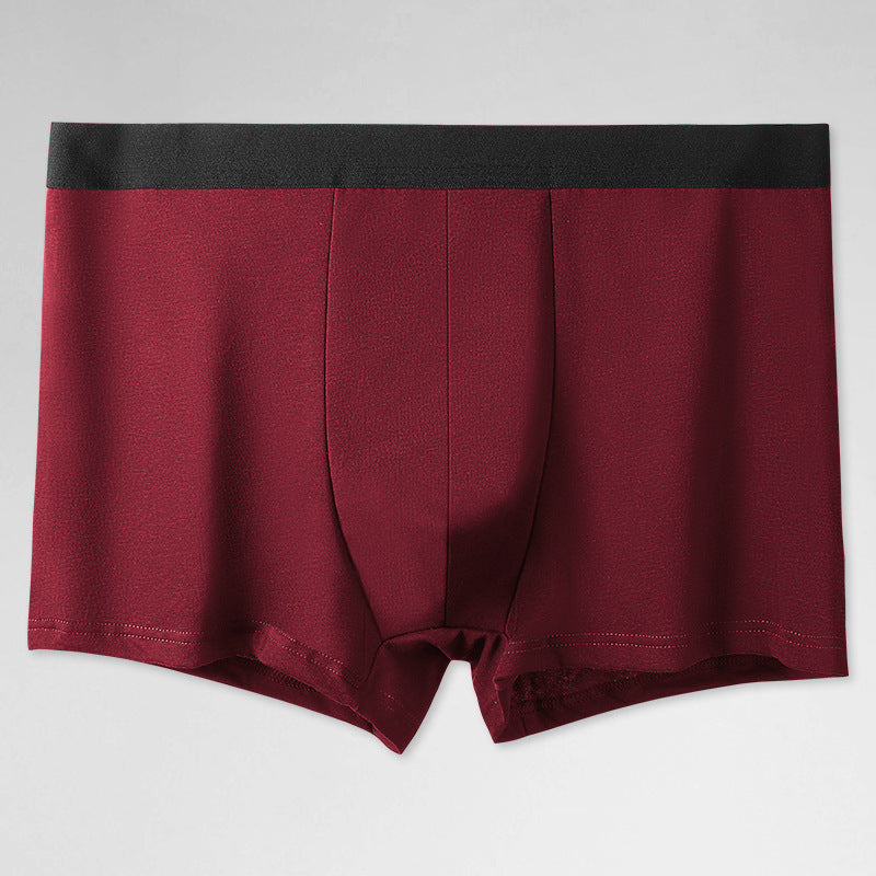 Men's Cotton Underwear Men's Summer Comfortable Breathable Solid Color Boxers Cotton Sports Large Size Four-Corner Pants