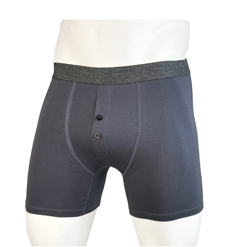 Breathable Pants Four Corners Long Crotch Men's Boxer Underwear Open Large Size Cotton Men's Underwear