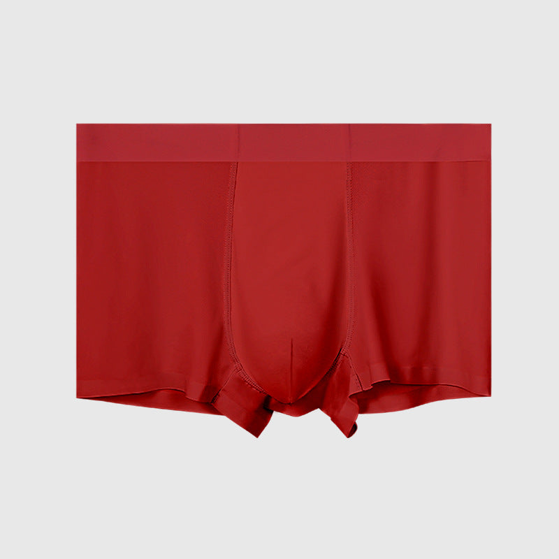 Men's Underwear Ice Silk Seamless Boxer Antimicrobial Summer Thin Underpants Men's Sports Breathable Four-Corner Pants
