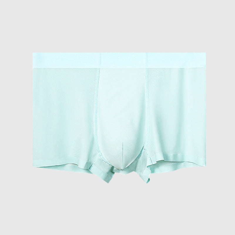 Men's Underwear Ice Silk Seamless Boxer Antimicrobial Summer Thin Underpants Men's Sports Breathable Four-Corner Pants