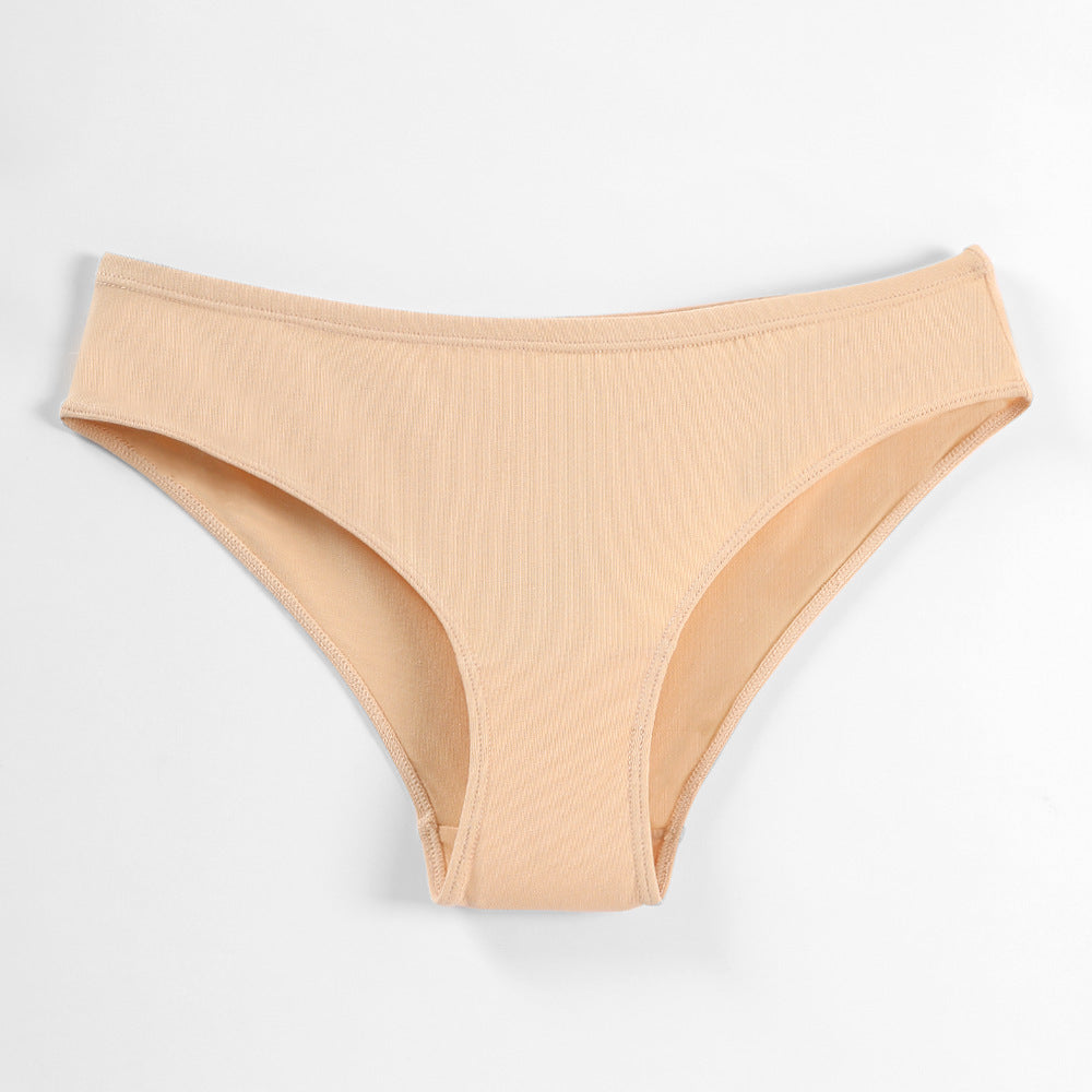 Women's Large Size Underwear Cotton Low Waist Europe And The United States 40 Combed Cotton Comfortable Breathable Briefs