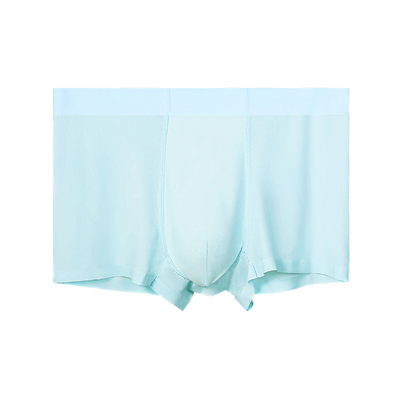 Men's Underwear Ice Silk Seamless Boxer Antimicrobial Summer Thin Underpants Men's Sports Breathable Four-Corner Pants