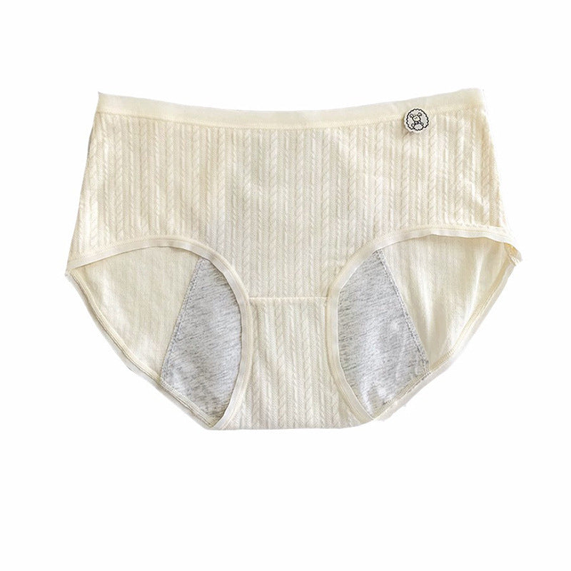 Physiological Pants Menstrual Underwear Big Aunt Anti-side Leakage Cotton Bottom Crotch Comfortable Breathable Ladies Mid-waist Period Briefs