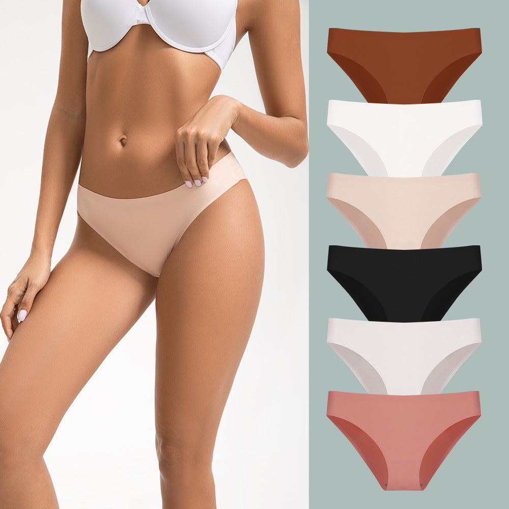 Women's Underwear Ice Silk Traceless American Style Plus Size Yoga Sports Women's Briefs
