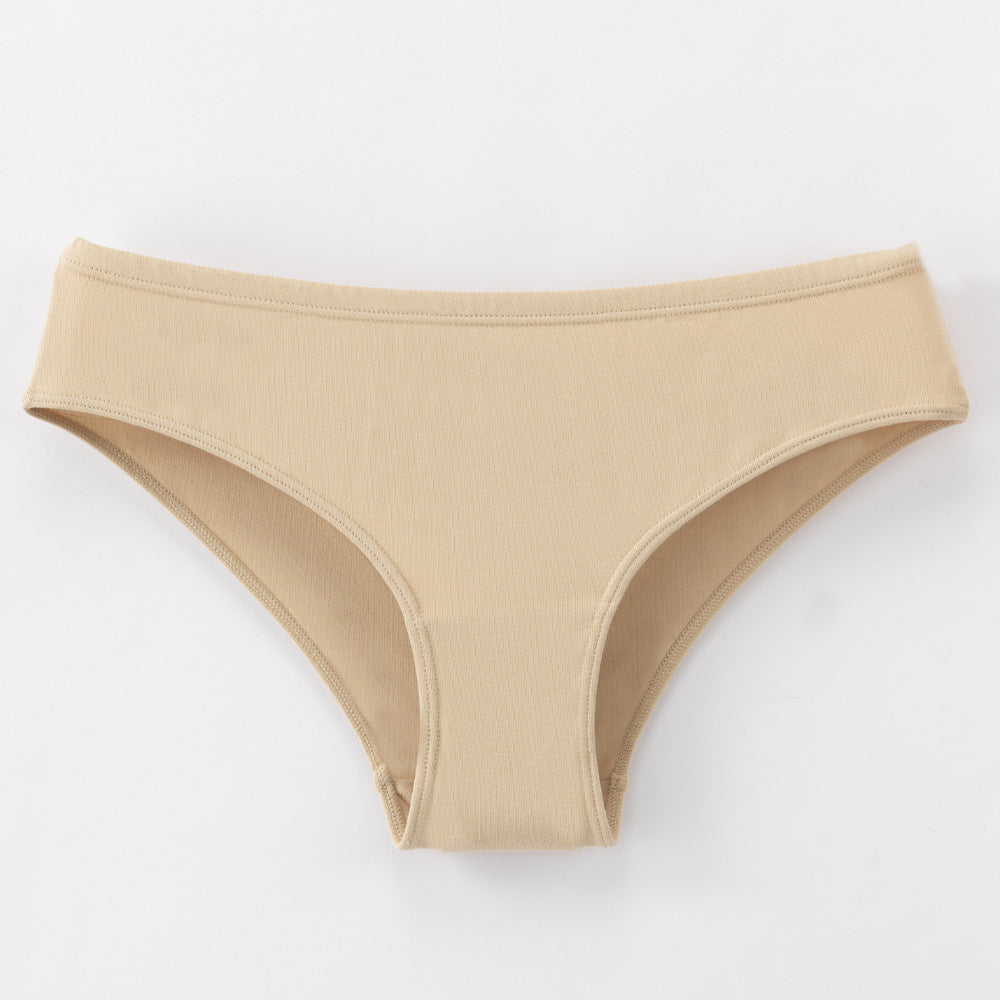 Women's Large Size Underwear Cotton Low Waist Europe And The United States 40 Combed Cotton Comfortable Breathable Briefs