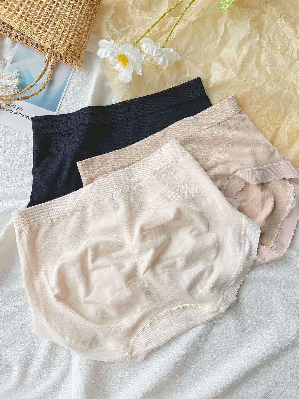 Women's High Waist Underwear Women's Pure Cotton Cotton Anti-bacterial Crotch Girls' Abdominal Hip-lifting Pants Japanese Style Women's And Girls'