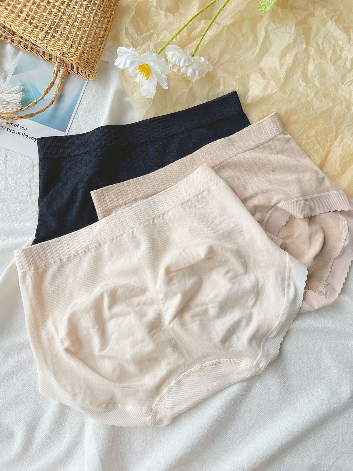 Women's High Waist Underwear Women's Pure Cotton Cotton Anti-bacterial Crotch Girls' Abdominal Hip-lifting Pants Japanese Style Women's And Girls'