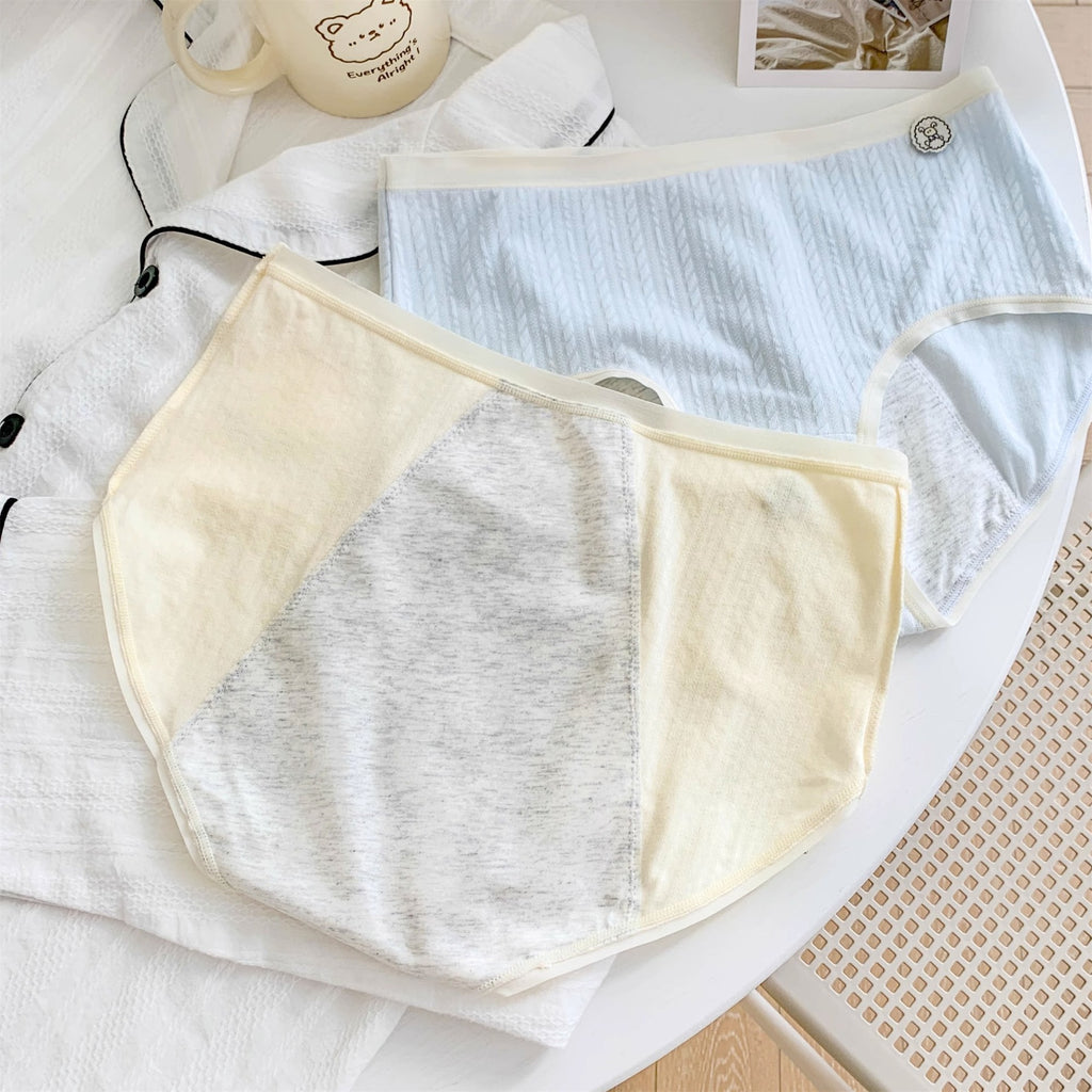 Physiological Pants Menstrual Underwear Big Aunt Anti-side Leakage Cotton Bottom Crotch Comfortable Breathable Ladies Mid-waist Period Briefs
