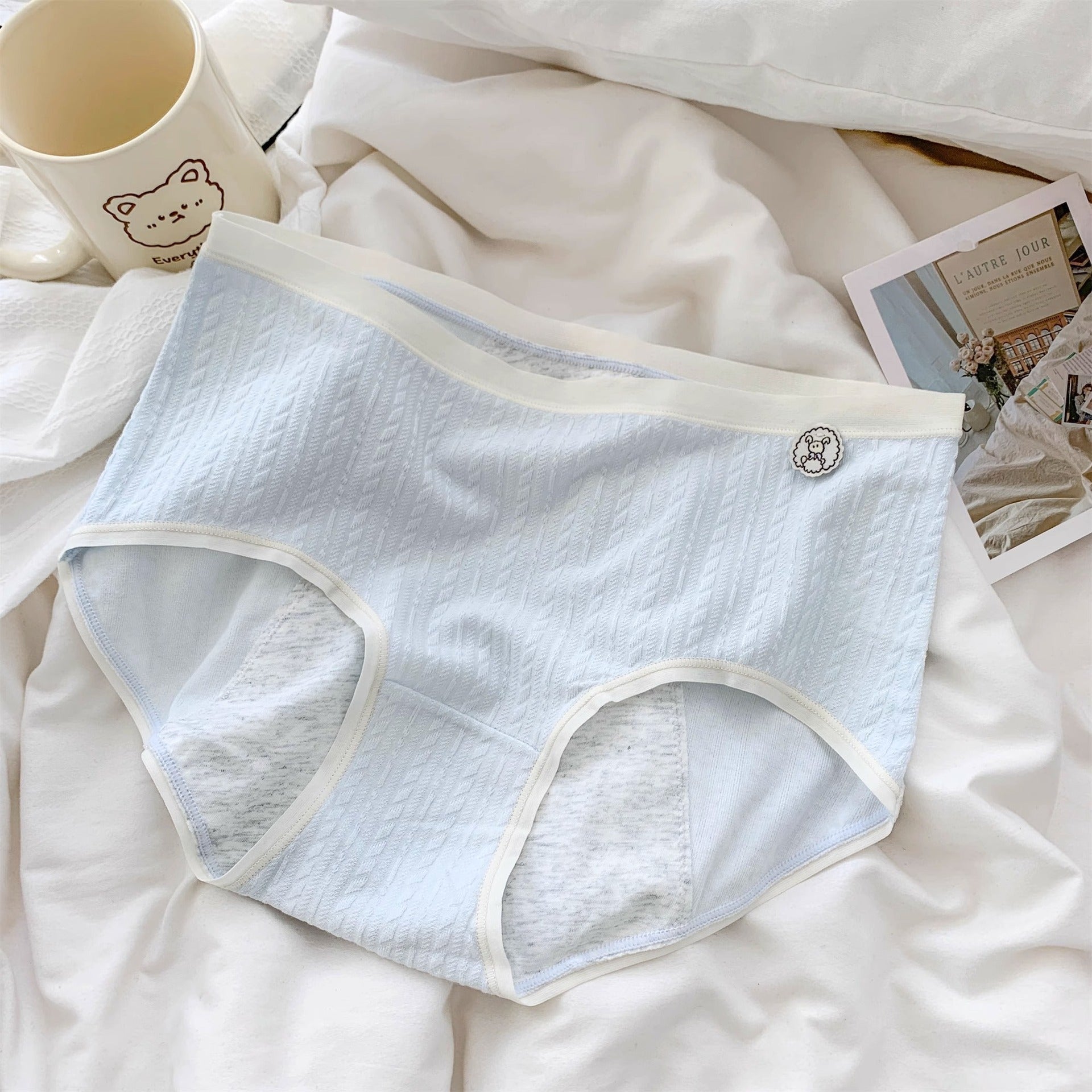 Physiological Pants Menstrual Underwear Big Aunt Anti-side Leakage Cotton Bottom Crotch Comfortable Breathable Ladies Mid-waist Period Briefs