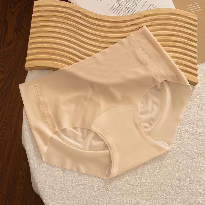 Girls Naked Sense Ice Silk Traceless Underwear 7A Bacteriostatic Long Crotch Cotton 2025 New Mask Pants Ladies Briefs