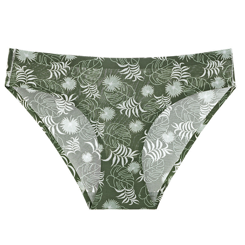 Underwear Women's 100.00kg Printed Seamless Underwear Women's Low Waist Briefs