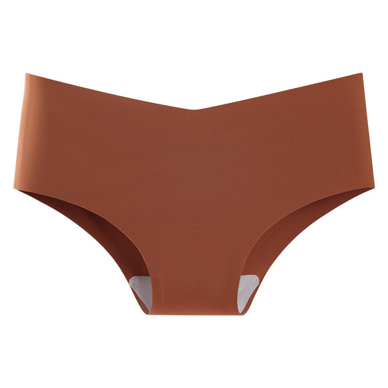 Large Size Seamless Underwear Women's Ice Silk New European And American Version Nylon Yoga Women's Briefs
