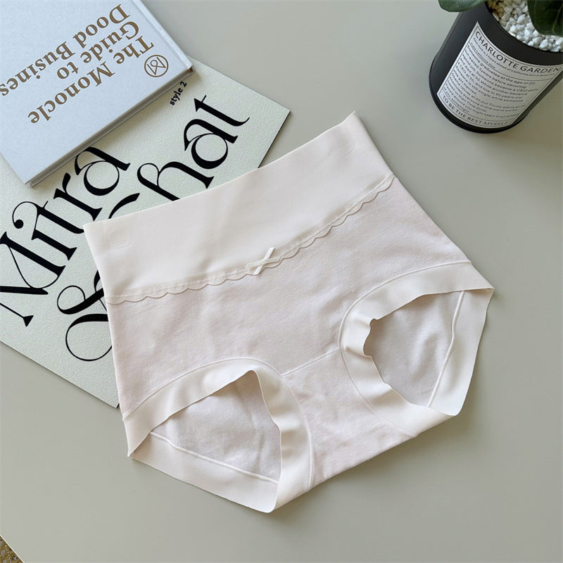 Long-staple Cotton Panties Women's 7A Grade Pure Cotton High Waist Seamless Girls Cotton Antibacterial Breathable Crotch Women's Briefs