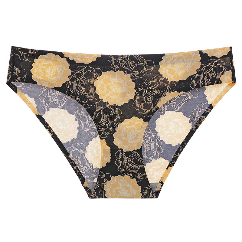 Underwear Women's 100.00kg Printed Seamless Underwear Women's Low Waist Briefs