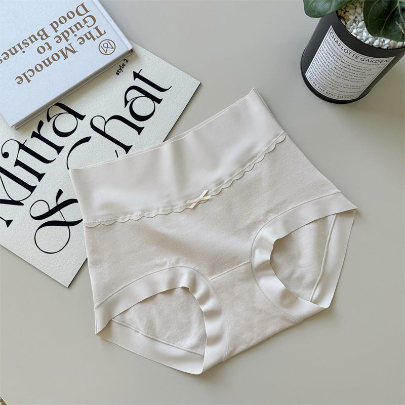 Long-staple Cotton Panties Women's 7A Grade Pure Cotton High Waist Seamless Girls Cotton Antibacterial Breathable Crotch Women's Briefs