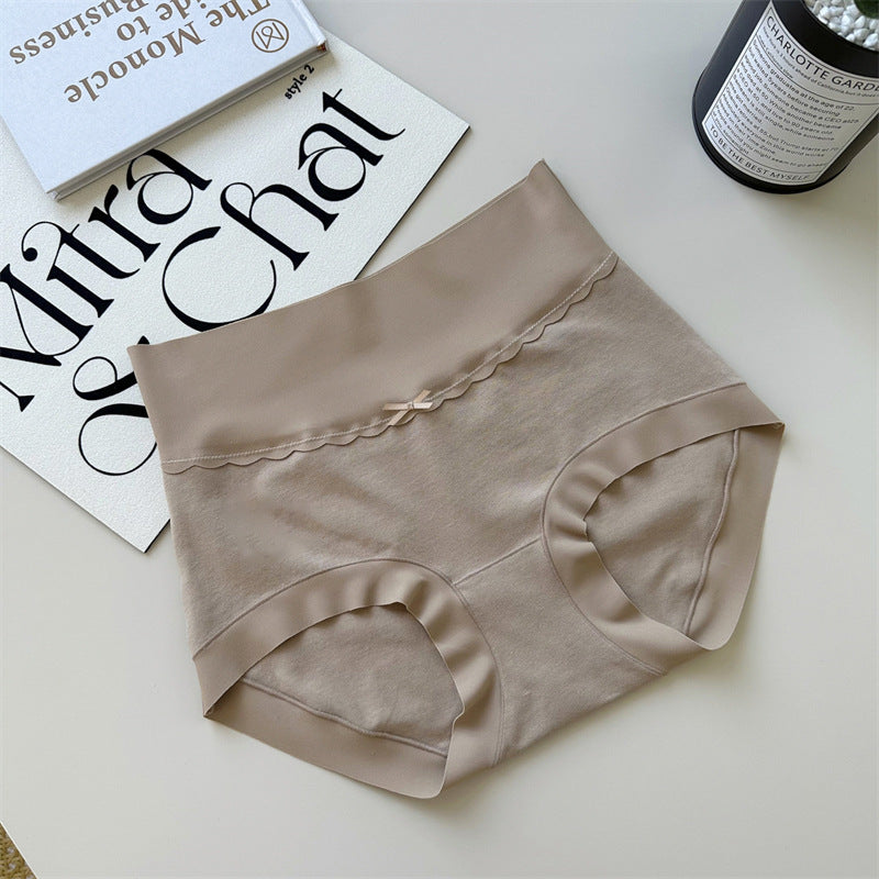 Long-staple Cotton Panties Women's 7A Grade Pure Cotton High Waist Seamless Girls Cotton Antibacterial Breathable Crotch Women's Briefs