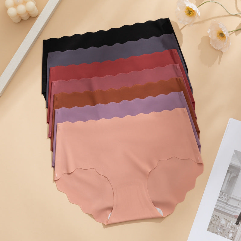 Ice Silk Traceless Underwear Women's Thin Breathable Cotton Large Size Women's Underwear