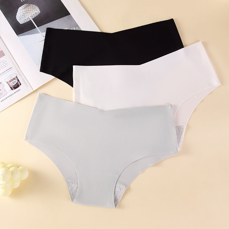 Large Size Seamless Underwear Women's Ice Silk New European And American Version Nylon Yoga Women's Briefs
