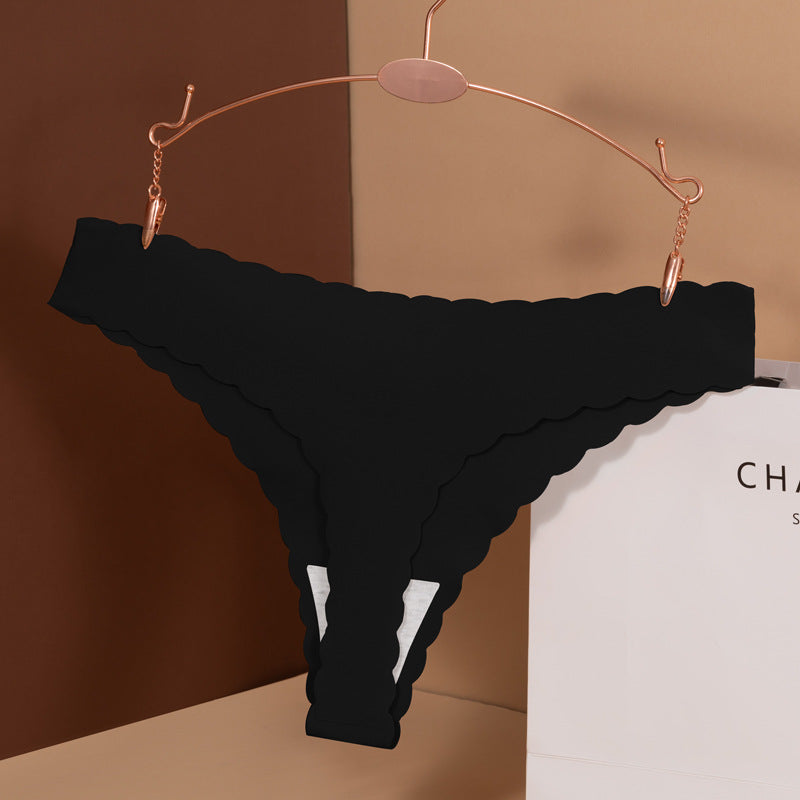 Underwear Women's Ice Silk Low Waist Cotton Crotch Sexy European And American Women's Underwear Briefs